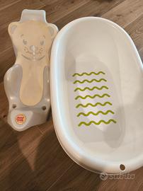 vaschetta e sdraietta per bagnetto bimbi