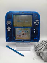 nintendo 2ds blu trasparente