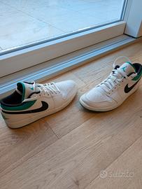 Nike Jordan 1 Low Verde Bianco Nero Taglia 46