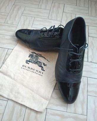 Burberry scarpe stringate uomo in pelle dustbag