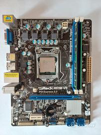 intel pentium g620 scheda madre asrock h61m-vs ram