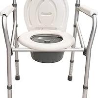 Sedia WC/doccia per anziani,altezza regolabile.