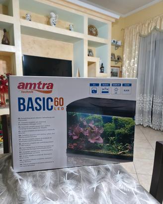 acquario amtra basic 60 led (nero) NUOVO