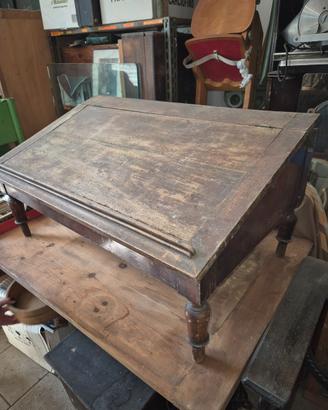 Antico leggio scrittoio in legno massello