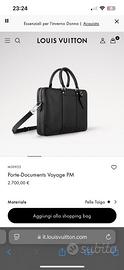 Porta documenti Louis Vuitton in pelle NUOVA !
