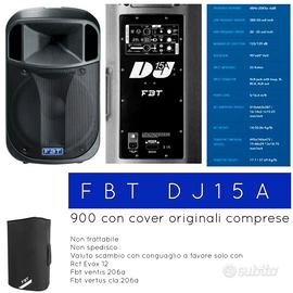 COPPIA FBT DJ 15 A + COVER 