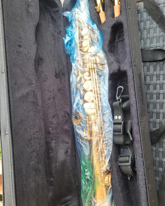 SAX SASSOFONO SOPRANO PARI AL NUOVO! accessoriato!