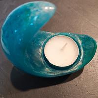 portacandele in resina epossidica 