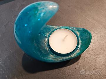 portacandele in resina epossidica 