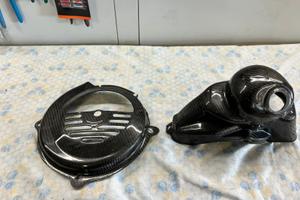 cuffia+ventola in carbonio per vespa 50 special