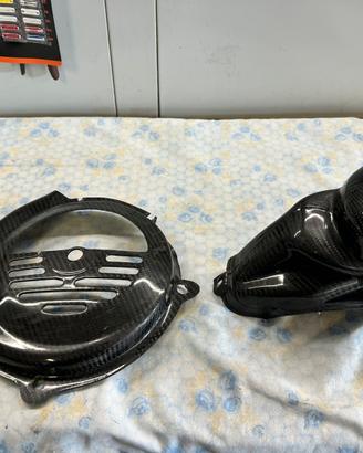 cuffia+ventola in carbonio per vespa 50 special