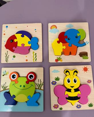 Puzzle legno forme Animali