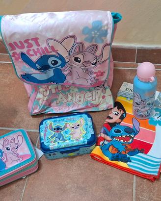 zaino scuola stitch, disney, accessori scuola set