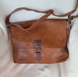 Borsa postina unisex, color cuoio