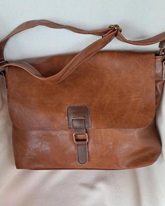 Borsa postina unisex, color cuoio