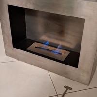 Camino Bioteanolo in acciaio da Parete