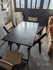 tavolo e sedie pieghevoli Fratelli reguitti