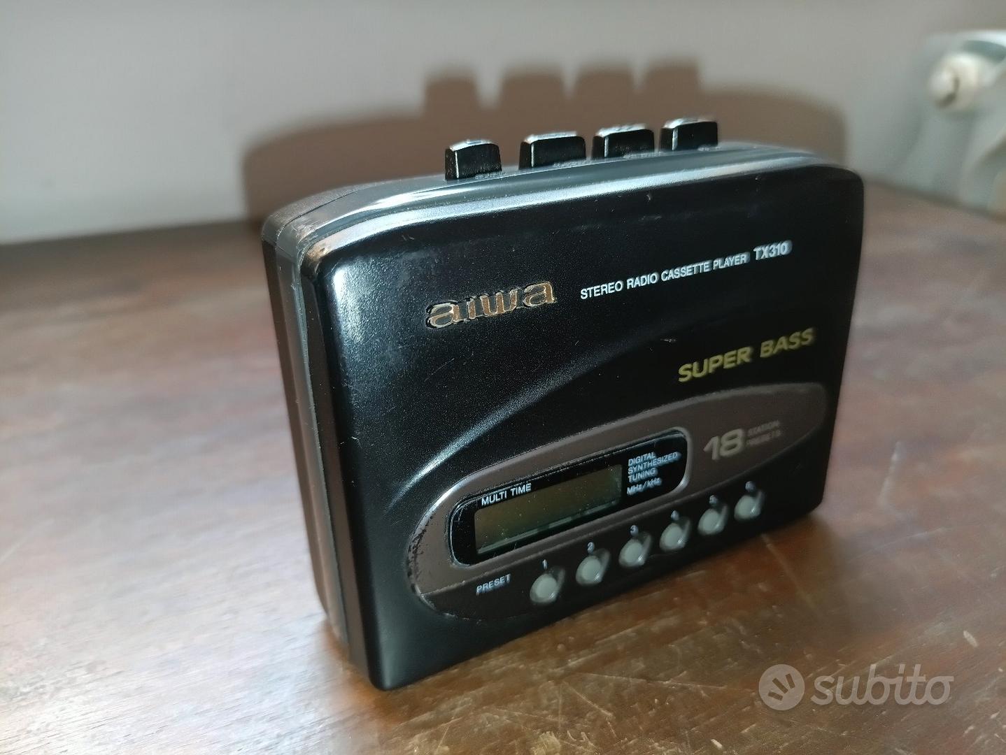 Radio-cassette Aiwa Mega Bass TX310 – Walkman Vintage, Fonctionne, Avec Casque Sony