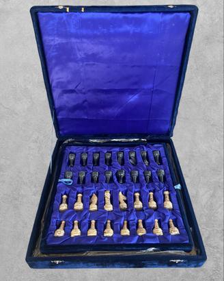 Set Scacchi in Marmo Vintage Raro completo