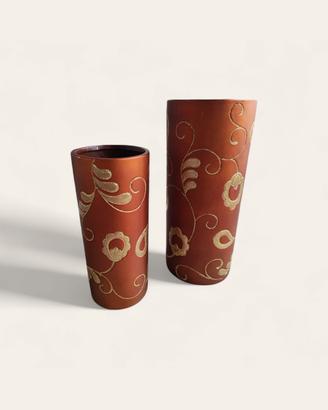 Set 2 Vasi Cilindrici Ramati – Decorazione