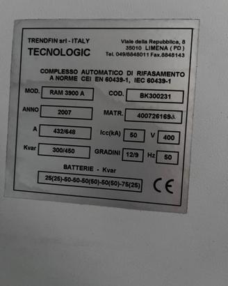 RIFASATORE kvar 300/450 trifase