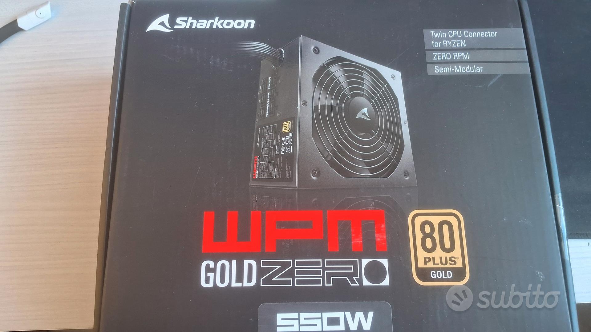 Sharkoon WPM Gold Zero 750W, 80 Plus Gold, Semi Modulare