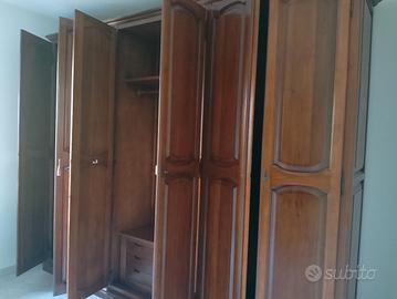 armadio 6 ante legno massello