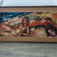 dipinto  "AL SOLE"  B. PISANI