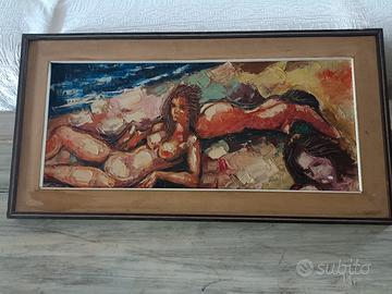 dipinto  "AL SOLE"  B. PISANI