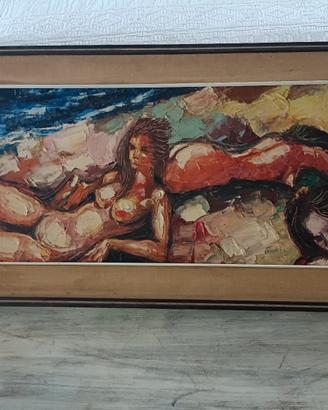 dipinto  "AL SOLE"  B. PISANI