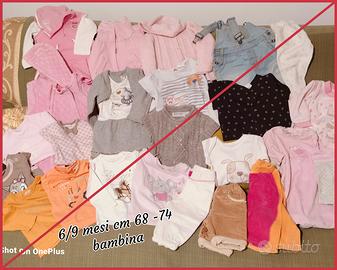 abbigliamento neonata misto 6/9 mesi cm 68 -74 usa
