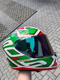 Casco integrale tricolore visiera iridium xxl