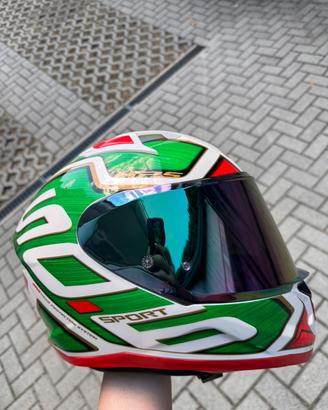 Casco integrale tricolore visiera iridium xxl