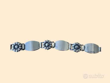 Bracciale artigianale in argento 900 vintage