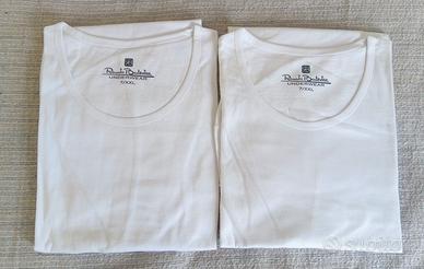 Due Maglie Intime Bianche Uomo Nuove Tg 7 XXL