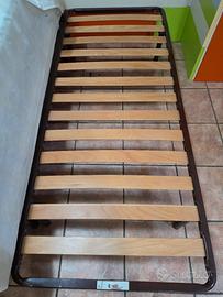 2 Reti a doghe +2 materassi ortopedici 80x190