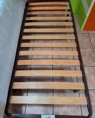 2 Reti a doghe +2 materassi ortopedici 80x190