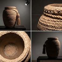 Vaso artigianale in corda e cartapesta - Design na