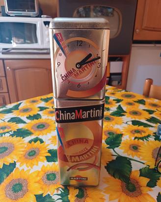 porta bottigli con orologio Martini