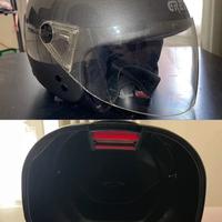 Casco con visiera+ bauletto moto doppio