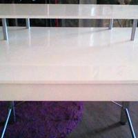Scrivania designer bianco lucido con cassetto