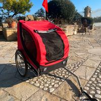 Carrello per cani,rimorchio bici in acciaio