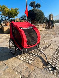 Carrello per cani,rimorchio bici in acciaio