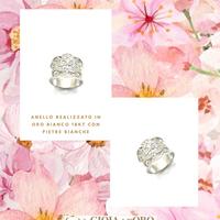 Anello oro bianco pietre