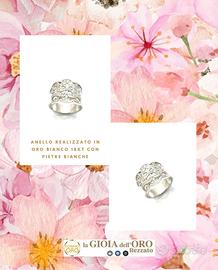 Anello oro bianco pietre