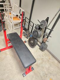 Panca piana Technogym pesi 200 kg 
