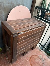 Tavolo pieghevole in legno