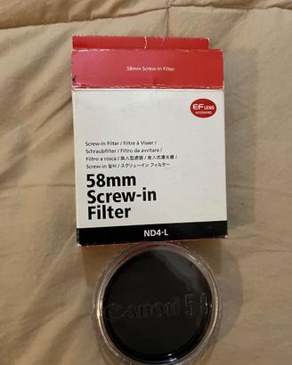 filtro canon 58 mm