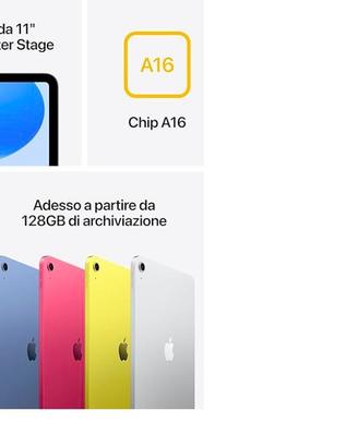 Apple iPad 11” A16 128GB Wi-Fi Blu NUOVO SIGILLATO