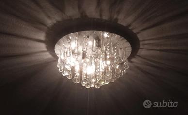 Lampadario gocce vetro